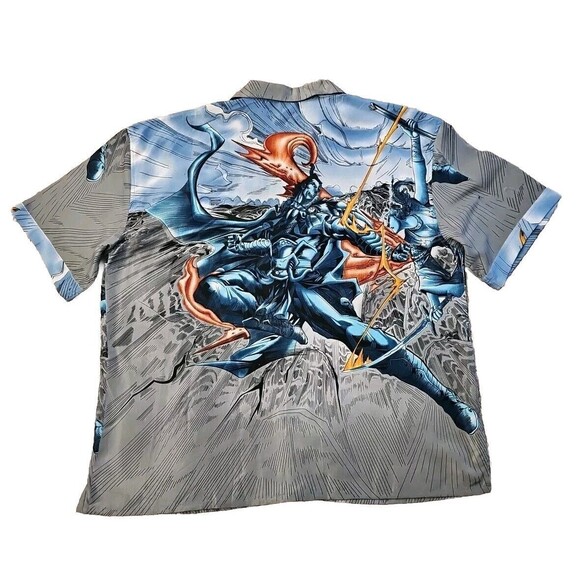 Claudio Nucci Anime Warrior Casual Button Down Front Mens Shirt Size XXL NWT!!! - Picture 2 of 10
